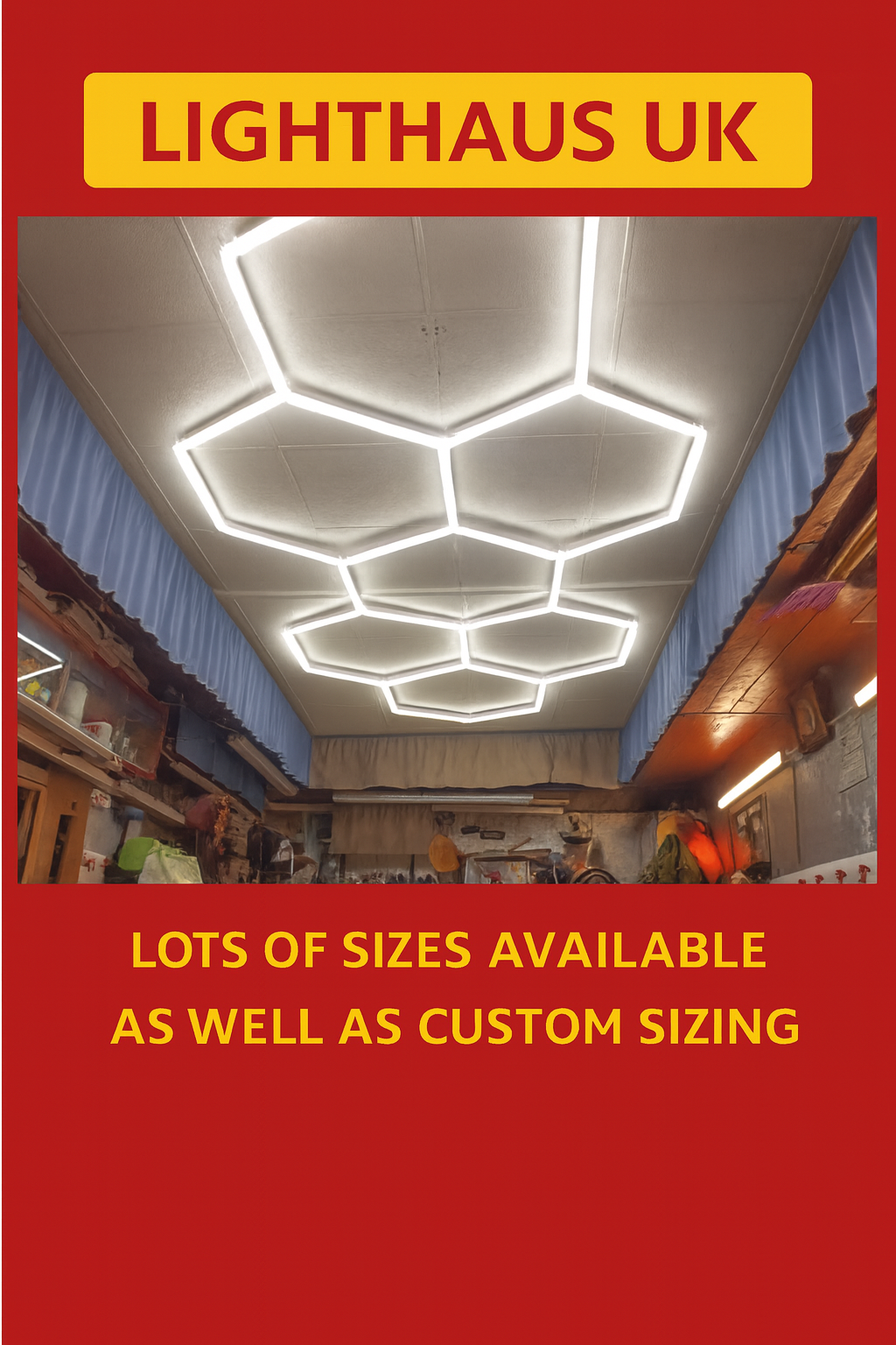 14-Hex Premium Hexagon LED Light Kit with Border 4800mm x 2400mm