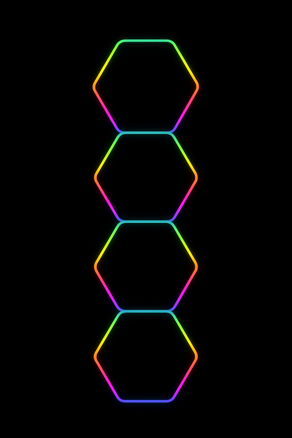 4-Hex Premium RGB Hexagon LED Lighting Kit