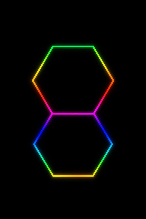 2-Hex Premium RGB Hexagon LED Lighting Kit