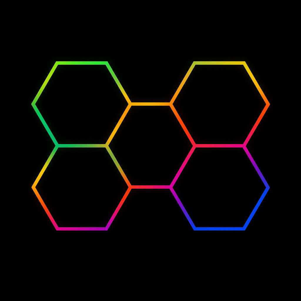 5-Hex Premium RGB Hexagon LED Lighting Kit
