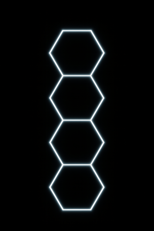 4‑Hex Premium Hexagon LED Lighting Kit 965mm x 3320mm